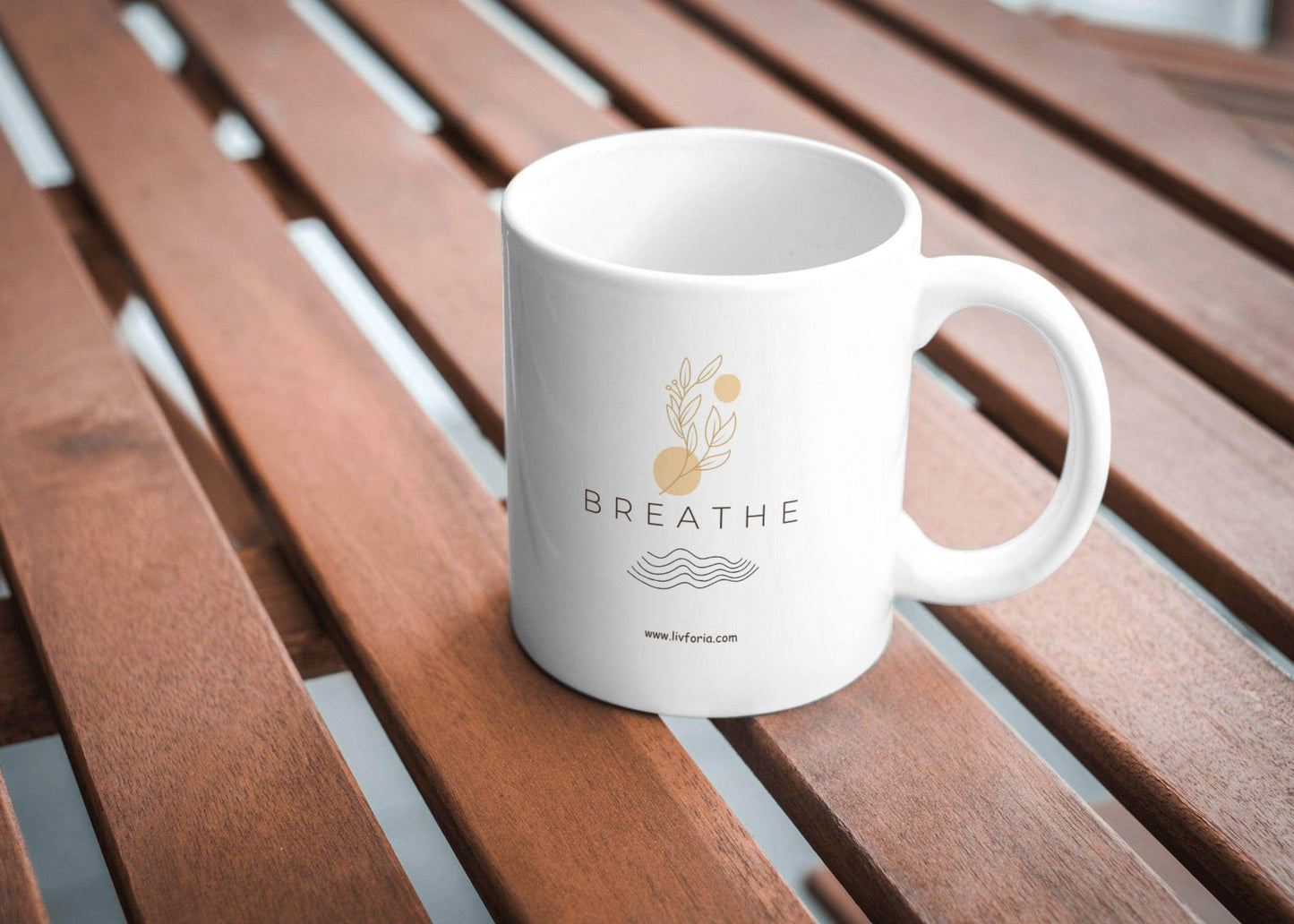 Breathe – Calm Vibes Ceramic Mug
