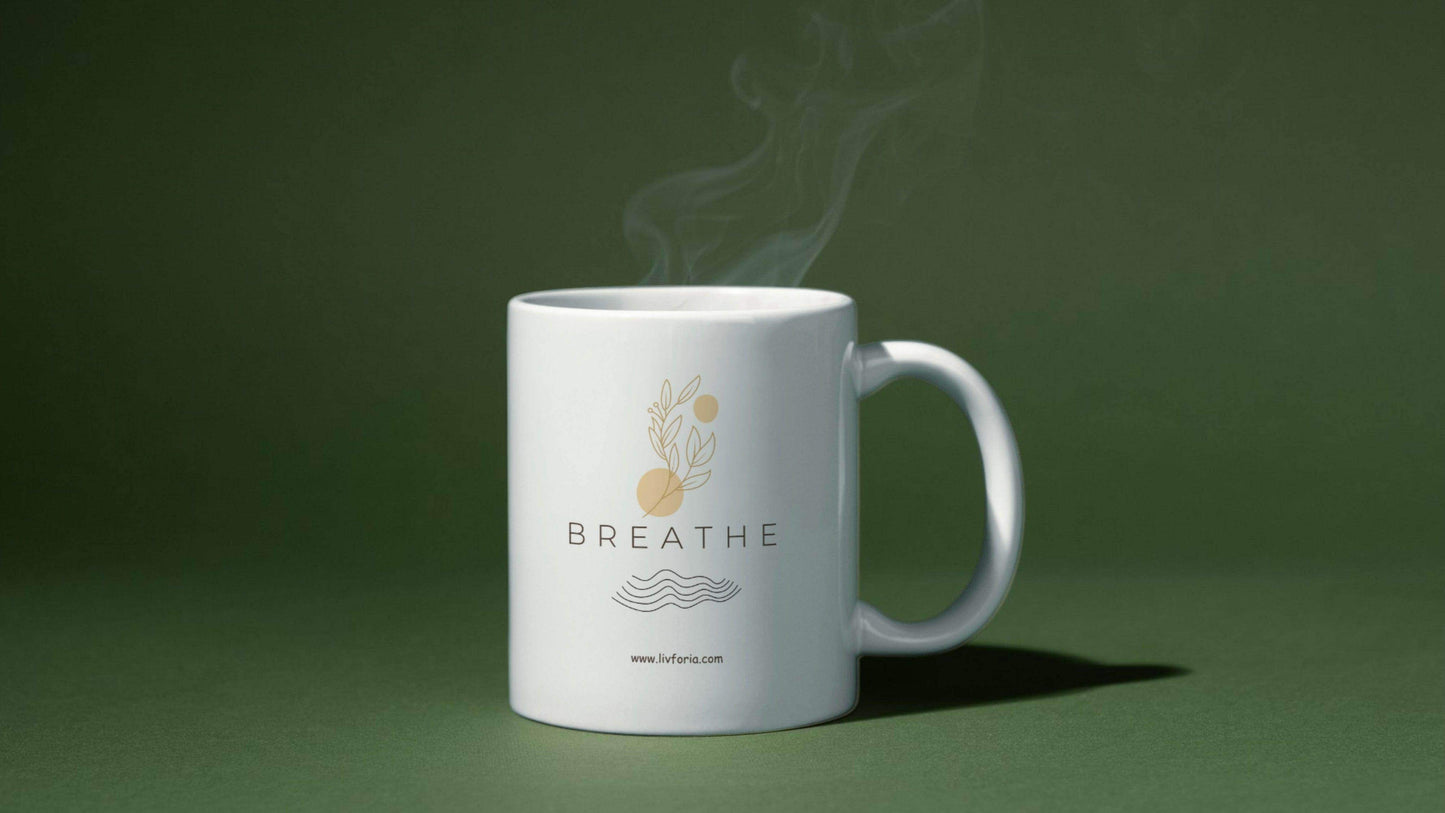 Breathe – Calm Vibes Ceramic Mug