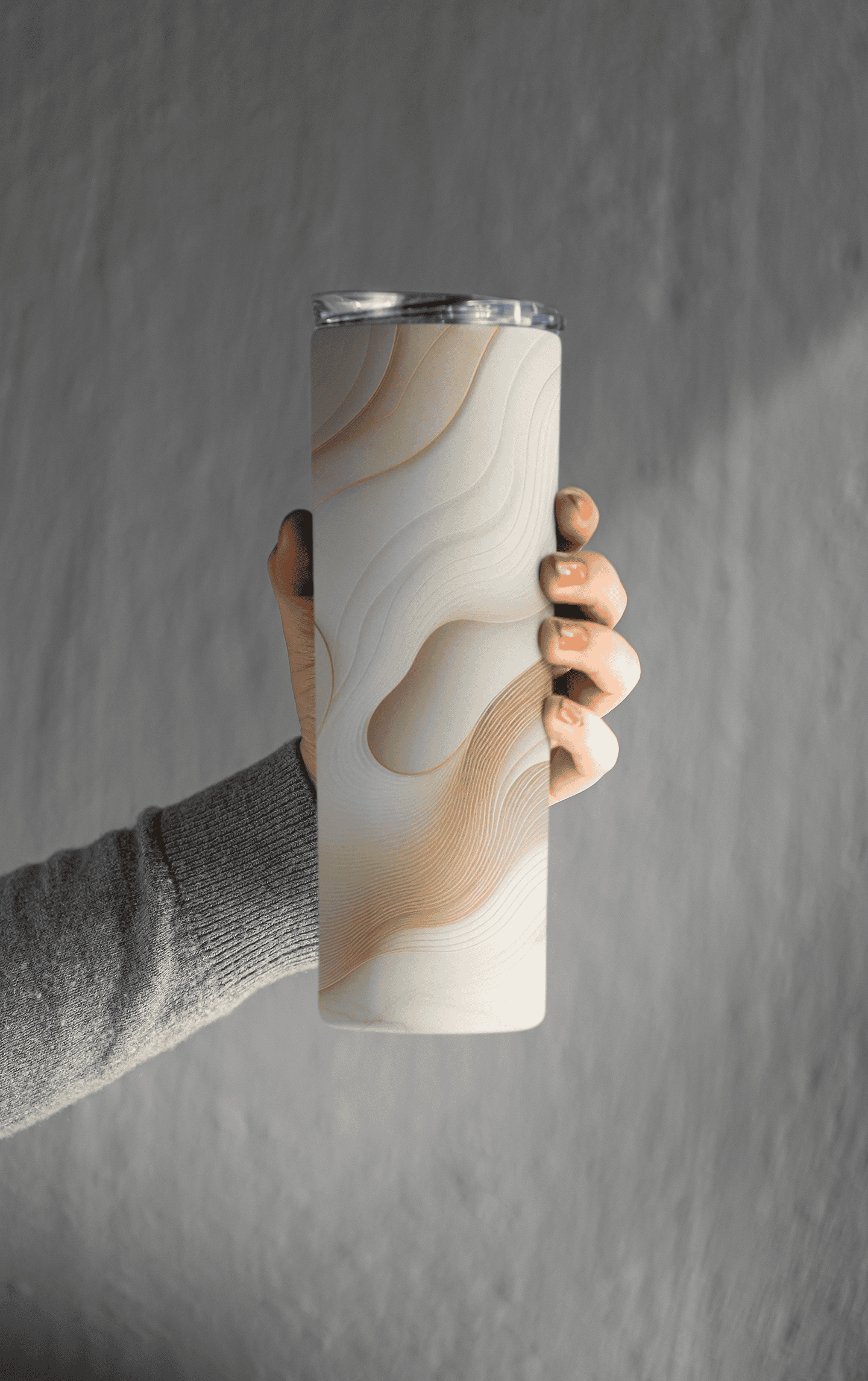Artisan Swirl 20 oz Stainless Steel Tumbler | Double Wall Insulated | Reusable Metal Straw Included (Pack of 1) livforia