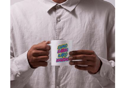 Suno Sabki Karo Khudki Mug – Hindi Motivational Quote Mug for Daily Inspiration - livforia