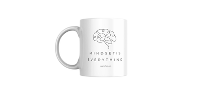 Mindset is Everything Motivational Mug – Minimalist Brain Design - livforia