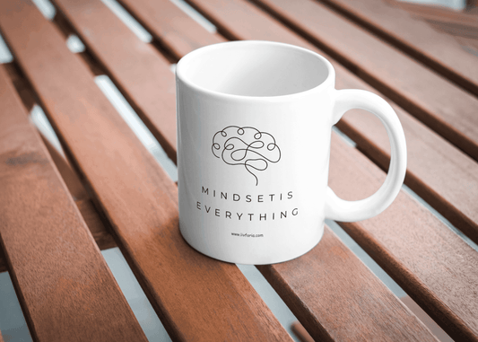 Mindset is Everything Motivational Mug – Minimalist Brain Design