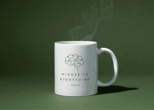 Mindset is Everything Motivational Mug – Minimalist Brain Design